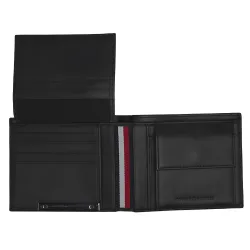Portefeuille homme Tommy Jeans Corp plaque extra cc and coin Noir