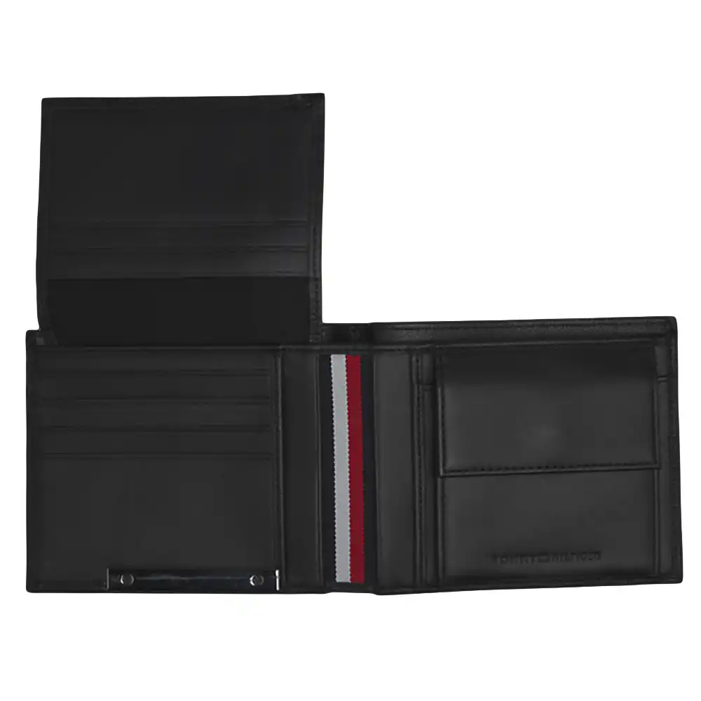 Portefeuille homme Tommy Jeans Corp plaque extra cc and coin Noir
