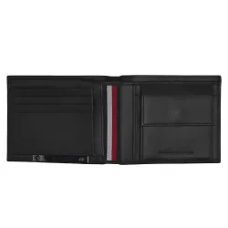 Portefeuille homme Tommy Jeans Corp plaque extra cc and coin Noir