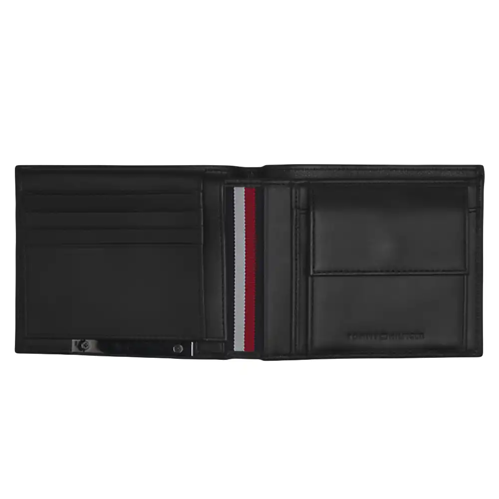 Portefeuille homme Tommy Jeans Corp plaque extra cc and coin Noir