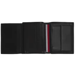 Portefeuille homme Tommy Jeans Corp plaque ns trifold Noir - ZESHOES