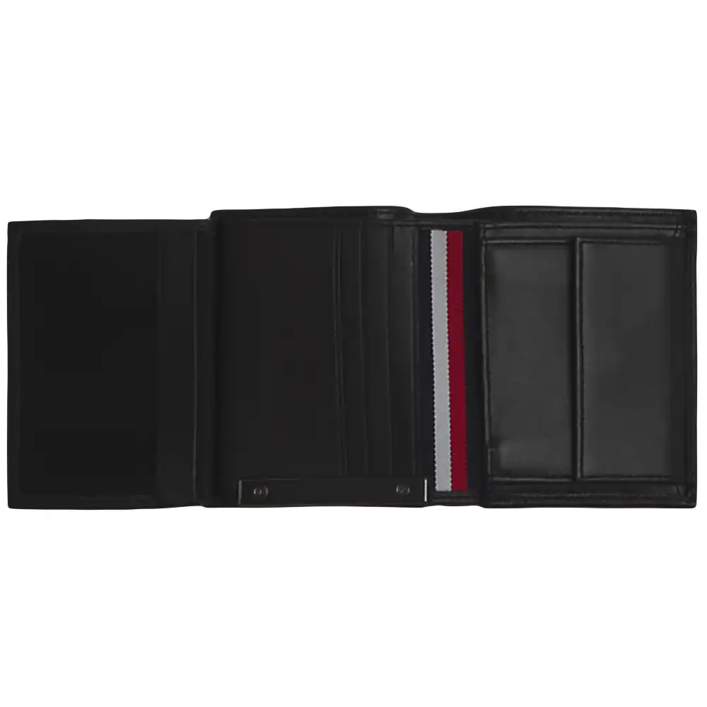 Portefeuille homme Tommy Jeans Corp plaque ns trifold Noir - ZESHOES