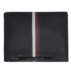 Portefeuille homme Tommy Jeans Corp plaque stripe cc flap&coin Bleu - ZESHOES