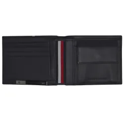 Portefeuille homme Tommy Jeans Corp plaque stripe cc flap&coin Bleu - ZESHOES