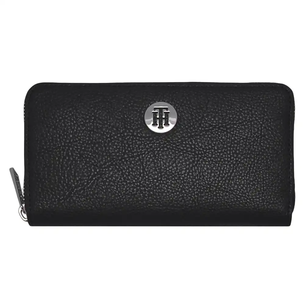 Portefeuille femme Tommy Jeans Th core erg za wallet Noir - ZESHOES