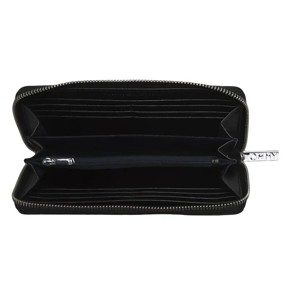 Portefeuille femme Tommy Jeans Th core erg za wallet Noir - ZESHOES