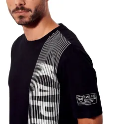 T shirt manche courte homme Kaporal Volt Noir - ZESHOES