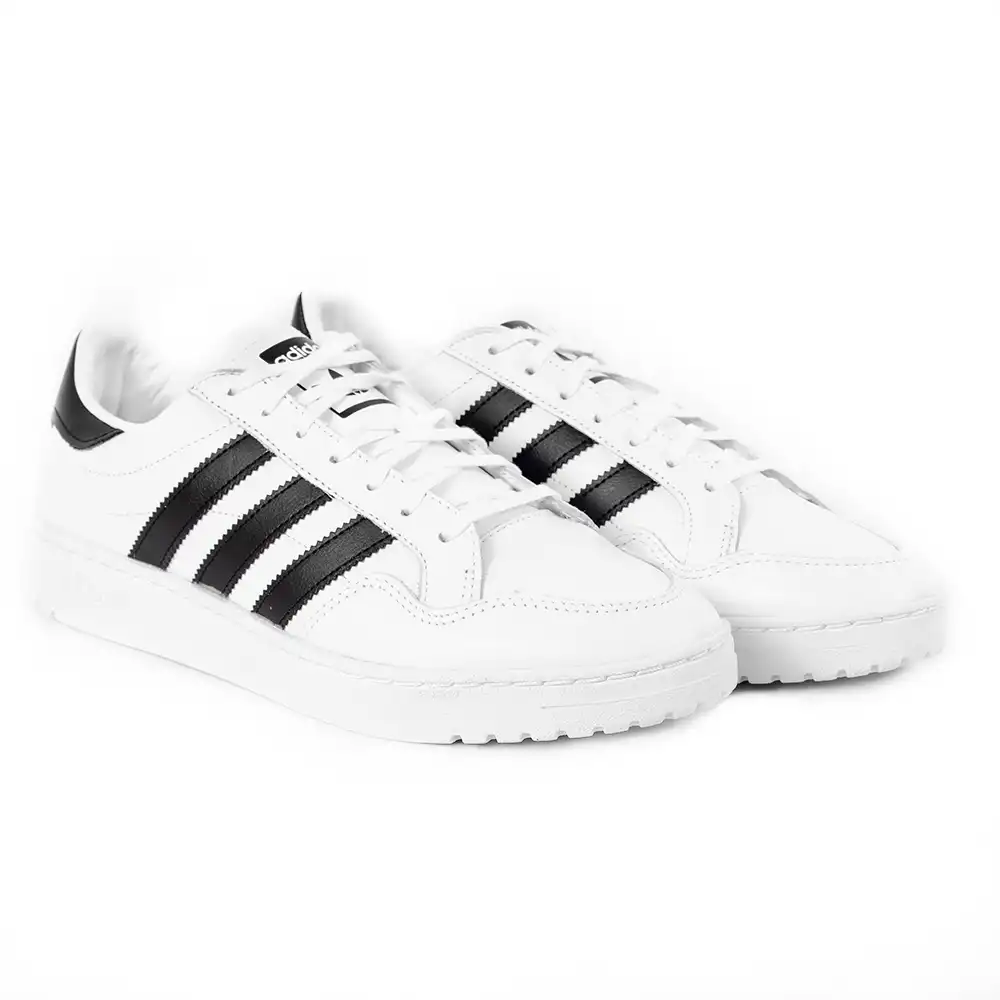 Basket basse homme Adidas Team court Blanc - ZESHOES