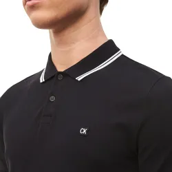 Polo manche courte Calvin Klein classic Noir - ZESHOES