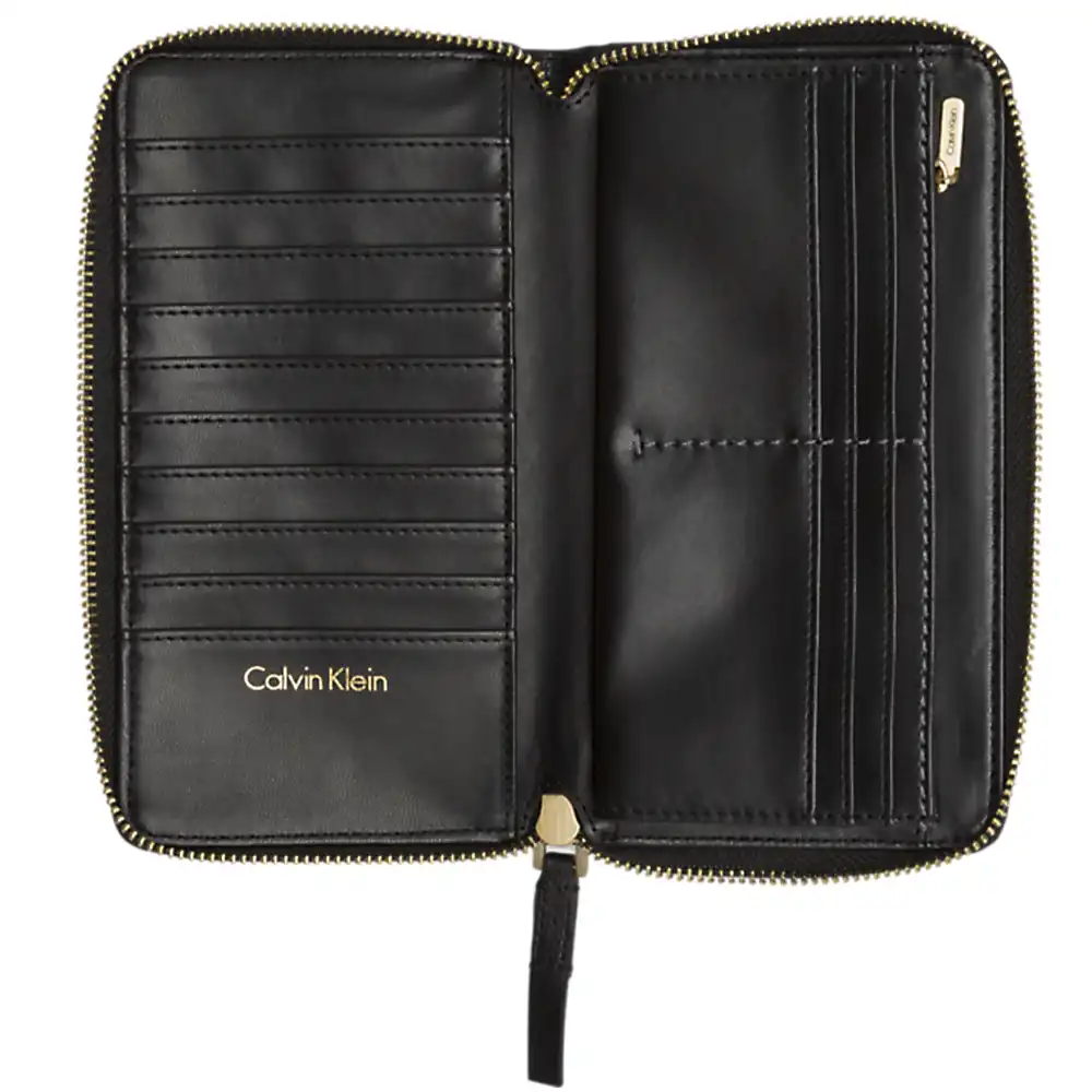Portefeuille femme Calvin Klein Large wallet Noir - ZESHOES