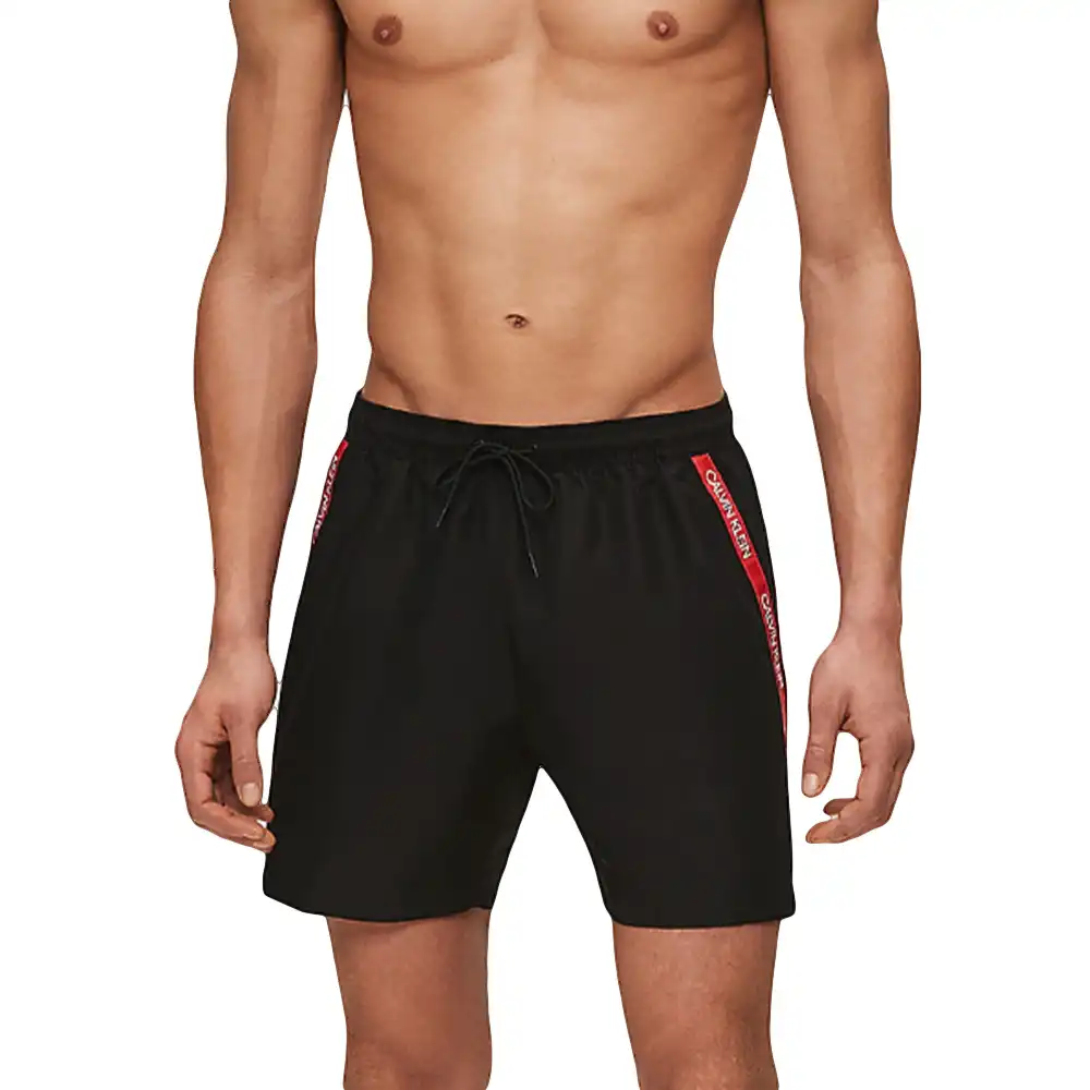 Short de bain homme Calvin Klein core logo Noir - ZESHOES