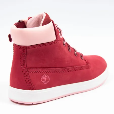 Basket montante fille Timberland Rouge Davis square 6 in side zip