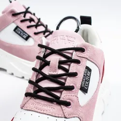 Basket basse femme Versace Linea fondo speed dis.2 Rose - ZESHOES