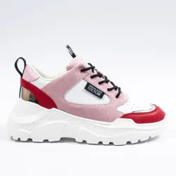 Basket basse femme Versace Linea fondo speed dis.2 Rose - ZESHOES