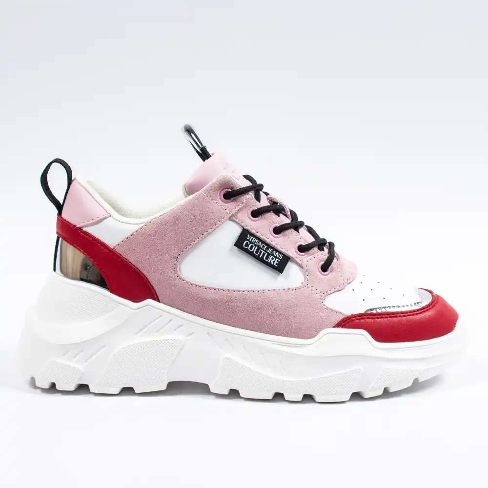 Basket basse femme Versace Linea fondo speed dis.2 Rose - ZESHOES