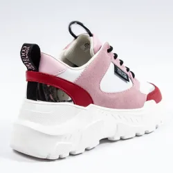 Basket basse femme Versace Linea fondo speed dis.2 Rose - ZESHOES