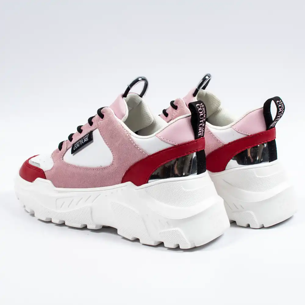 Basket basse femme Versace Linea fondo speed dis.2 Rose - ZESHOES