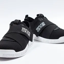 Basket basse femme Versace Linea fondo penny dis.70 Noir - ZESHOES