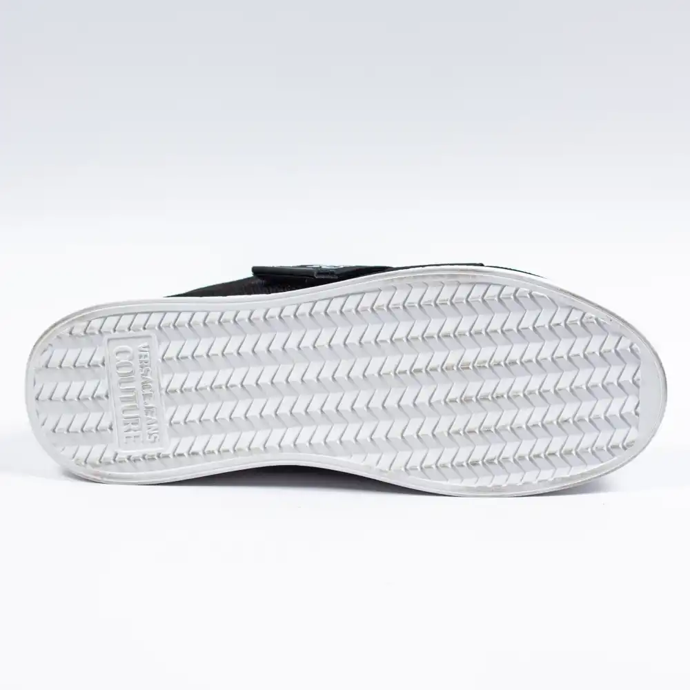 Basket basse femme Versace Linea fondo penny dis.70 Noir - ZESHOES