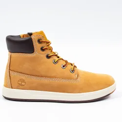 Bottine garcon, boots Timberland davis square 6 in side zip Camel - ZESHOES