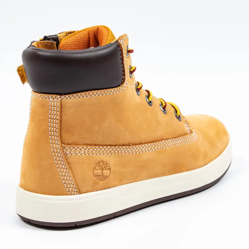 Bottine garcon, boots Timberland davis square 6 in side zip Camel - ZESHOES