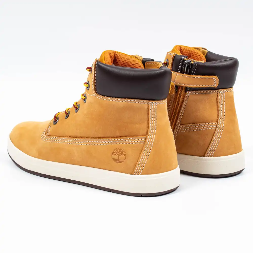 Bottine garcon, boots Timberland davis square 6 in side zip Camel - ZESHOES