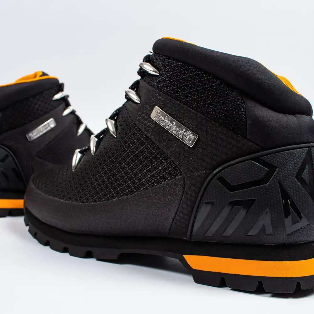 Basket montante homme Timberland Euro sprint waterproof mid hiker Noir - ZESHOES