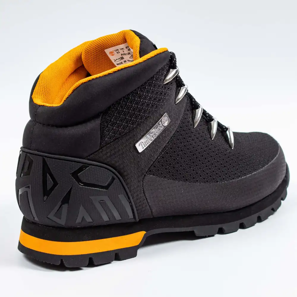 Basket montante homme Timberland Euro sprint waterproof mid hiker Noir - ZESHOES