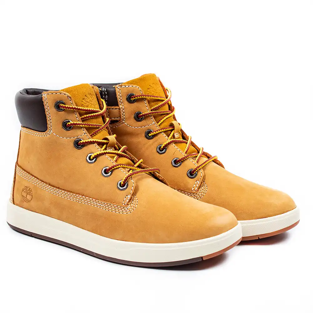 Basket montante fille Timberland davis square 6 in side zip Camel - ZESHOES