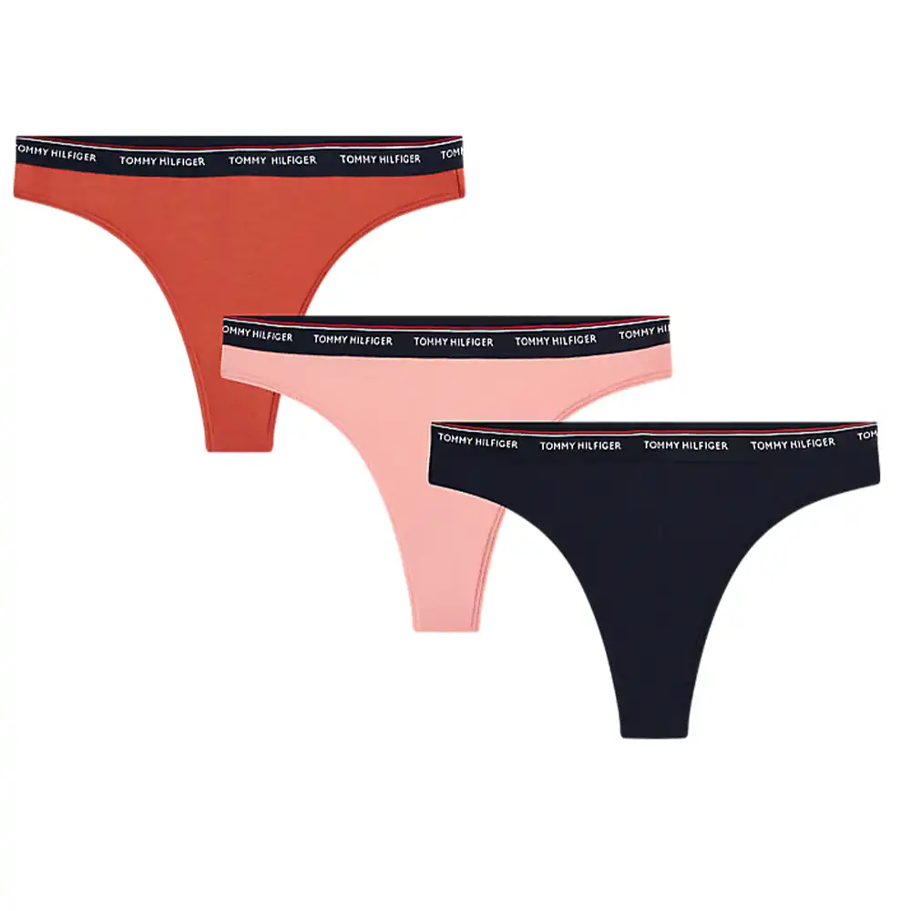 Culotte femme Tommy Jeans Pack x3 thong Multicolor - ZESHOES