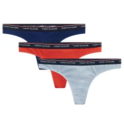 Culotte femme Tommy Jeans Pack x3 thong Multicolor - ZESHOES