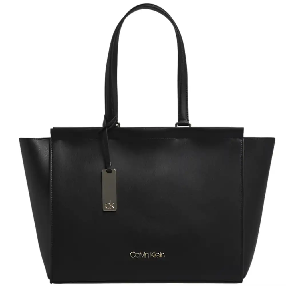 Sac a main femme Calvin Klein Enfold shopper Noir - ZESHOES