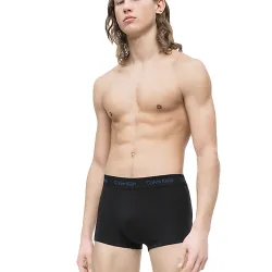 Boxer homme Calvin Klein Pack x3 low rise trunk Noir - ZESHOES