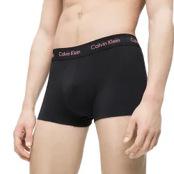 Boxer homme Calvin Klein Pack x3 low rise trunk Noir - ZESHOES