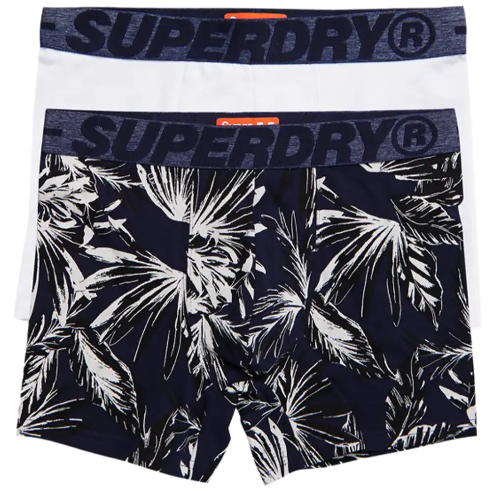 Boxer homme Superdry Pack x2 front logo Multicolor - ZESHOES