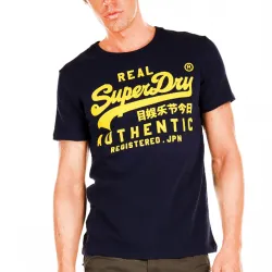 T shirt manche courte homme Superdry Vintage authentic flour tee Bleu - ZESHOES