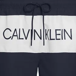 Short de bain homme Calvin Klein classic band Bleu - ZESHOES