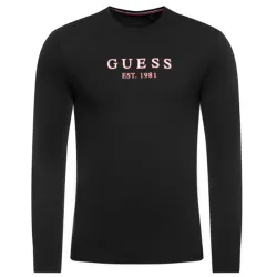 T shirt manche longue homme Guess M01I74-JBLK Noir T shirt manche longue homme Guess M01I74-JBLK Noir