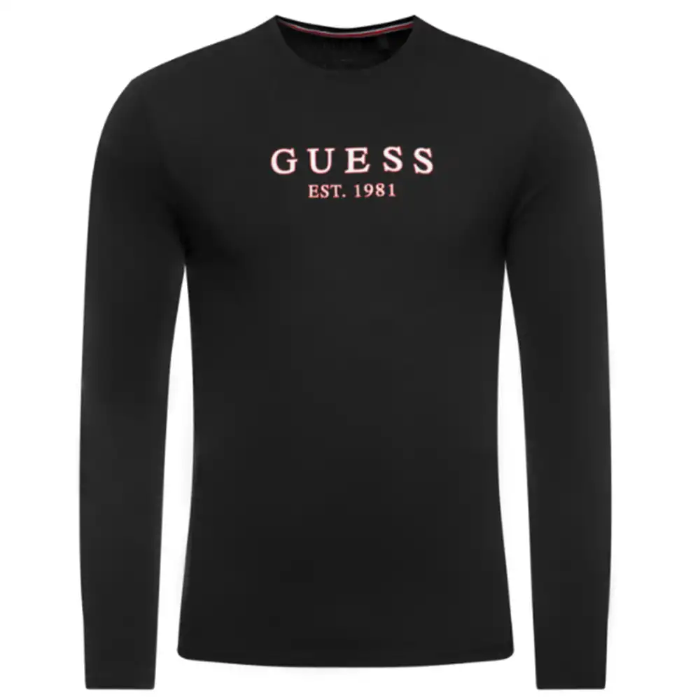 T shirt manche longue homme Guess M01I74-JBLK Noir T shirt manche longue homme Guess M01I74-JBLK Noir