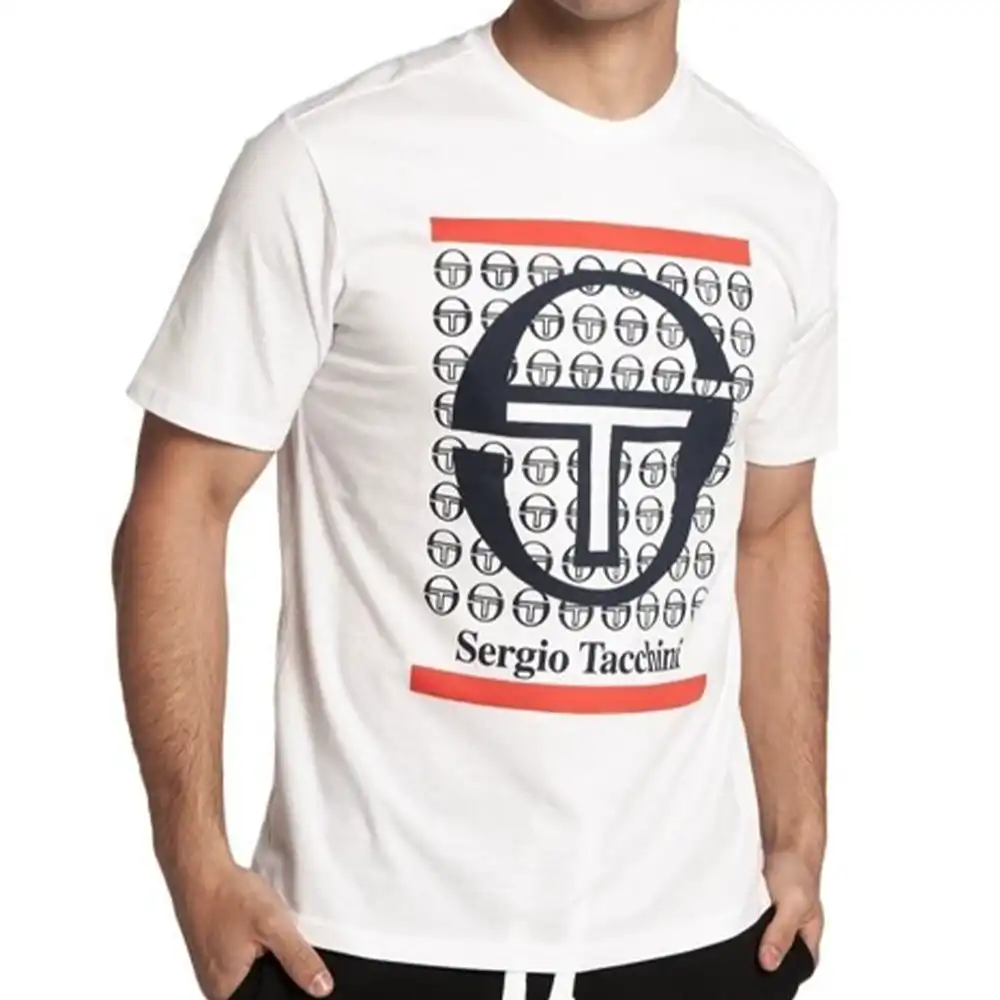 T shirt manche courte homme Sergio Tacchini Fiume Blanc - ZESHOES