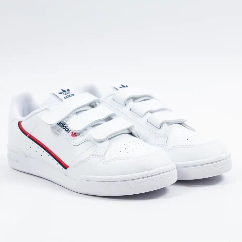 Basket basse garcon Adidas Continental 80 cf c Blanc - ZESHOES