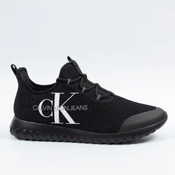 Basket basse homme Calvin Klein Reiland slip on mesh Noir - ZESHOES Basket basse homme Calvin Klein Reiland slip on mesh Noir - ZESHOES