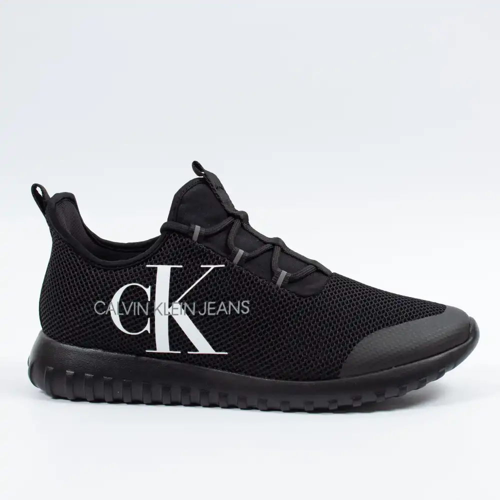 Basket basse homme Calvin Klein Reiland slip on mesh Noir - ZESHOES Basket basse homme Calvin Klein Reiland slip on mesh Noir - ZESHOES
