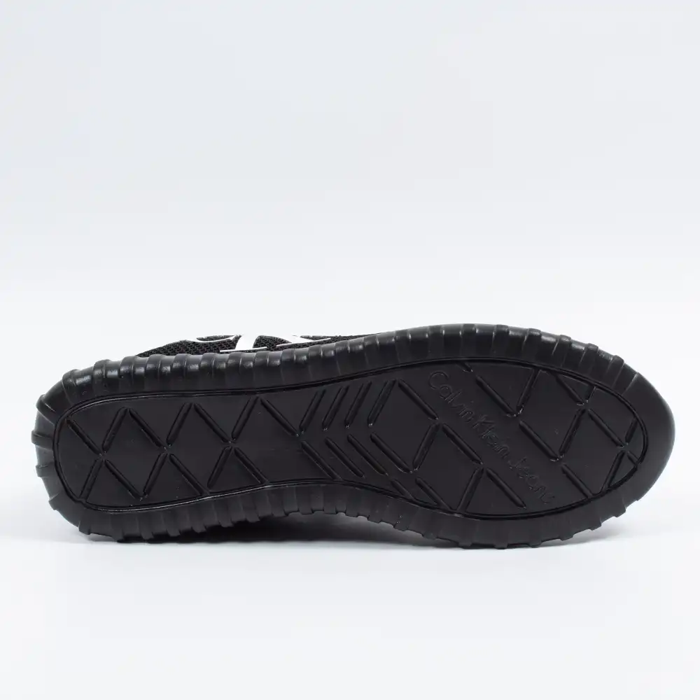 Basket basse homme Calvin Klein Reiland slip on mesh Noir - ZESHOES Basket basse homme Calvin Klein Reiland slip on mesh Noir - ZESHOES