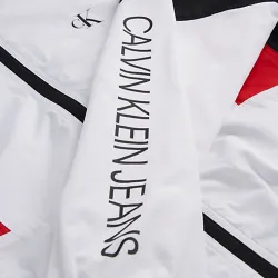 Veste de survêtement homme Calvin Klein Color block track jacket Blanc - ZESHOES