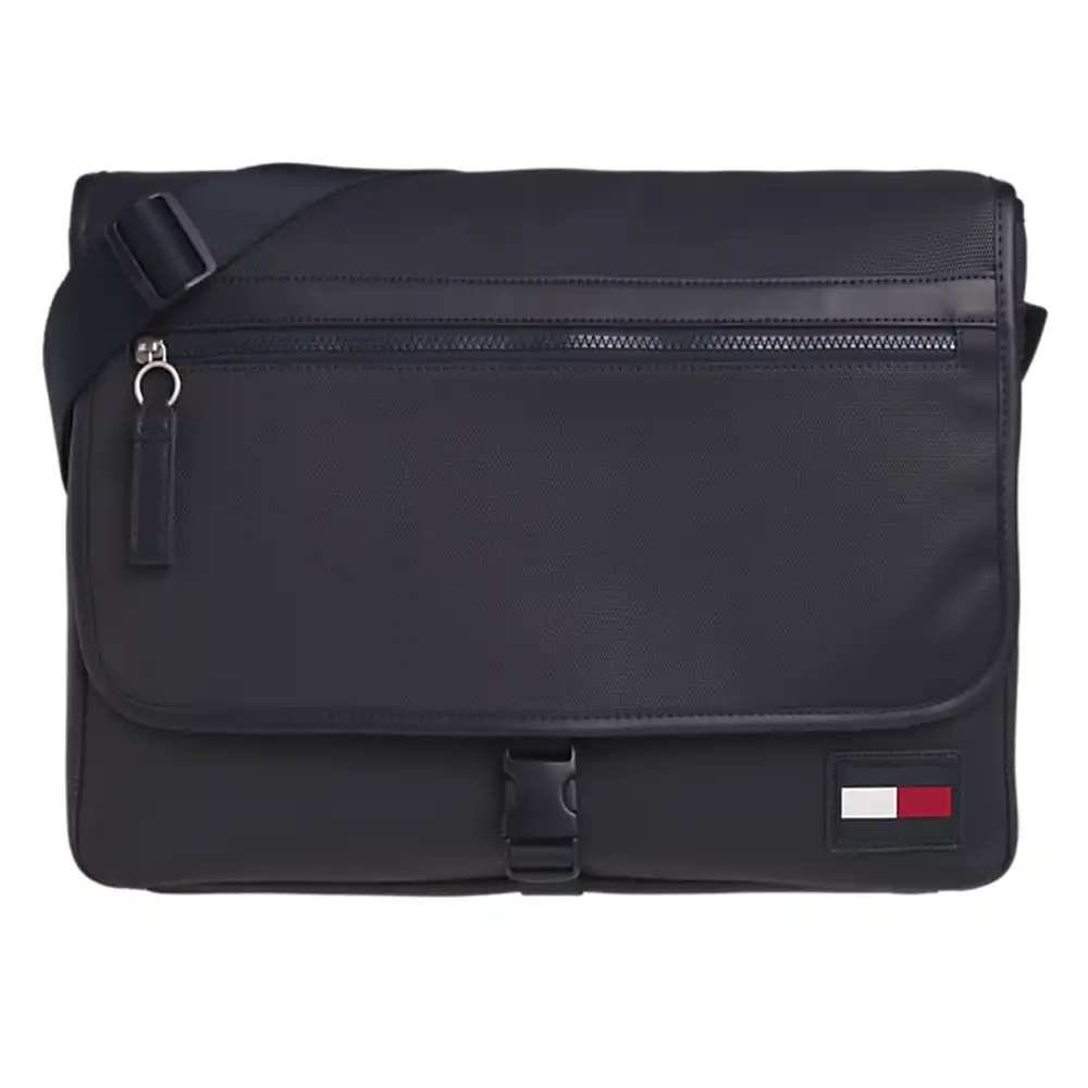 Porte document homme Tommy Jeans Sport pique large messenger Bleu - ZESHOES