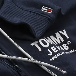 Sweat shirt homme Tommy Jeans Essential graphic zipthrough Bleu - ZESHOES Sweat shirt homme Tommy Jeans Essential graphic zipthrough Bleu - ZESHOES