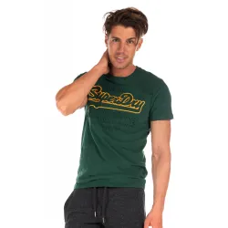 T shirt manche courte homme Superdry Vintage logo embossed Vert - ZESHOES