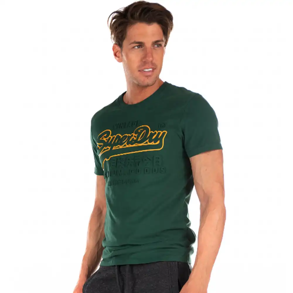 T shirt manche courte homme Superdry Vintage logo embossed Vert - ZESHOES