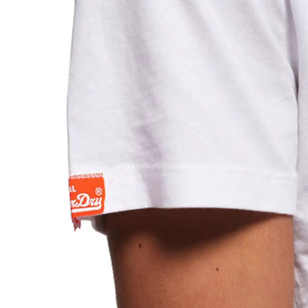 T shirt manche courte homme Superdry Orange label vintage Blanc - ZESHOES